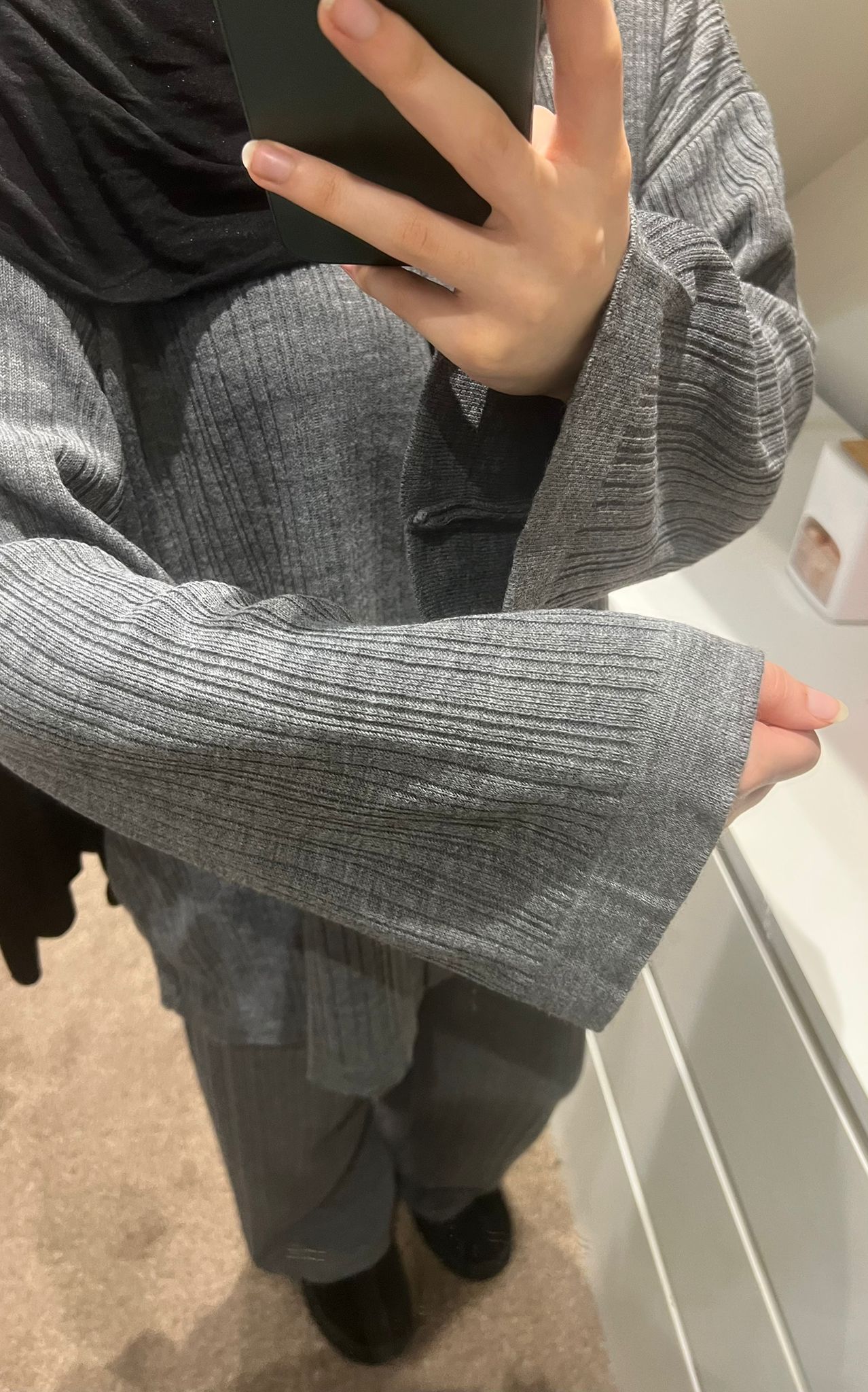 Grey Knit Co-Ord - (One Size)