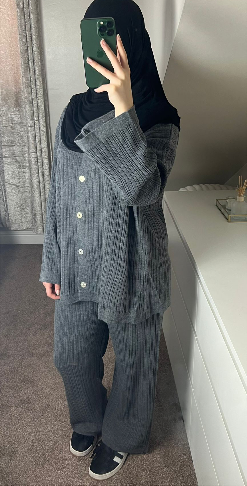 Grey Knit Co-Ord - (One Size)