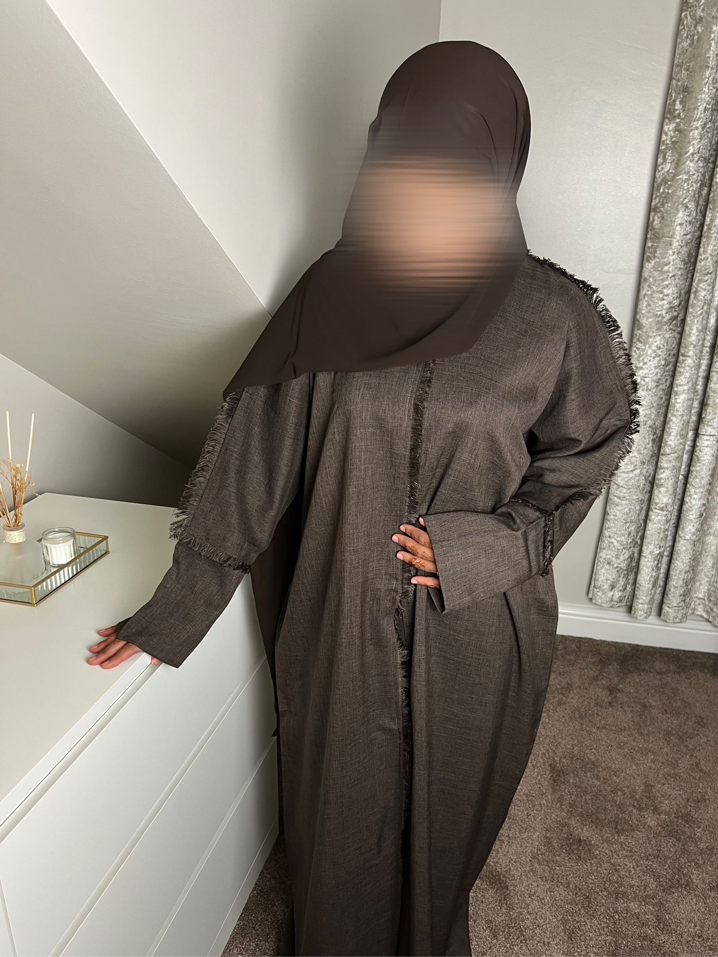 abaya LENA | لينا - Chocolate Brown