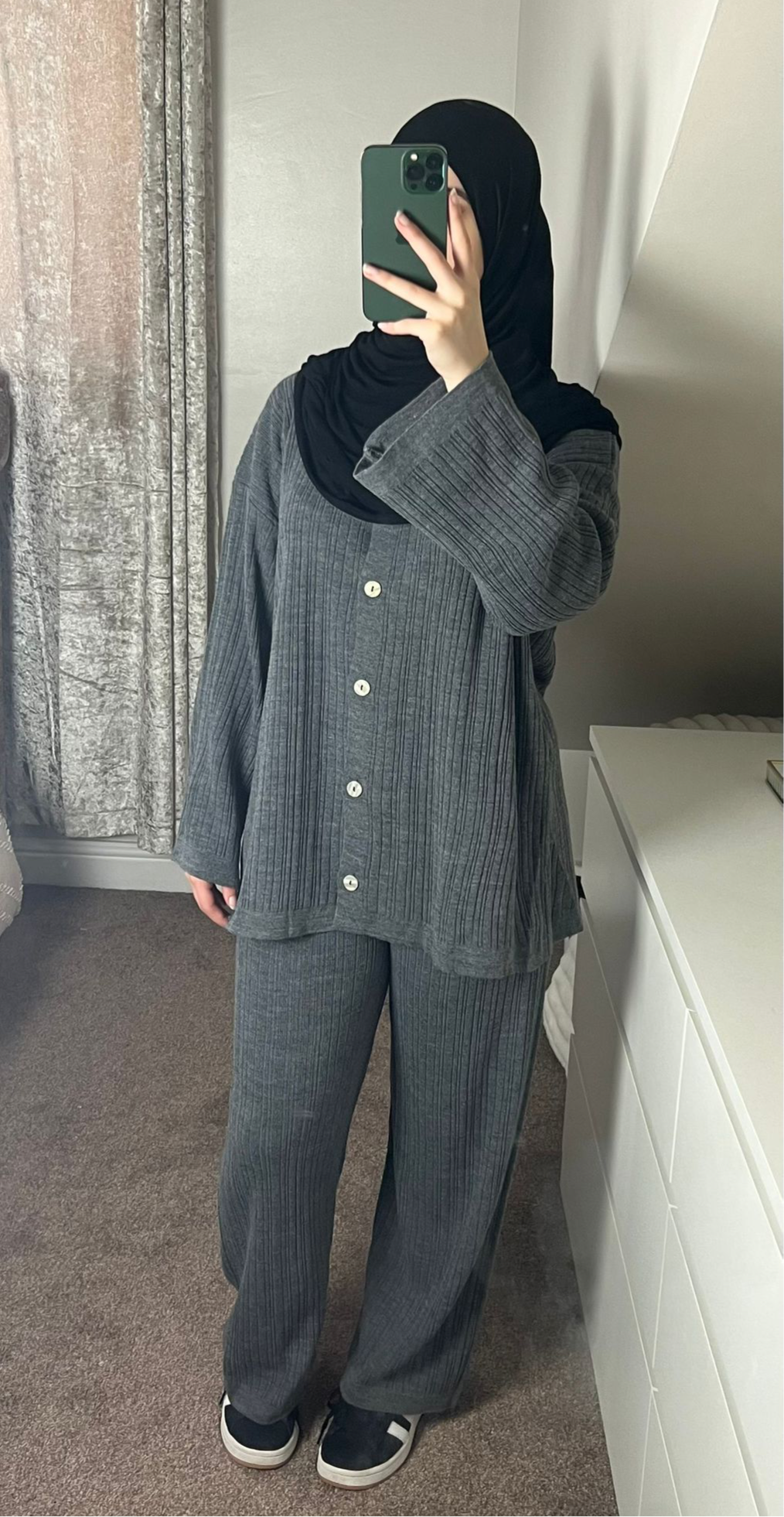 Grey Knit Co-Ord - (One Size)